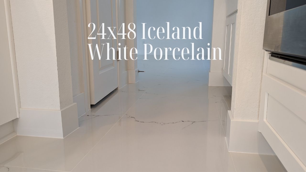 24x48 Iceland White Polished Porcelain Tiles