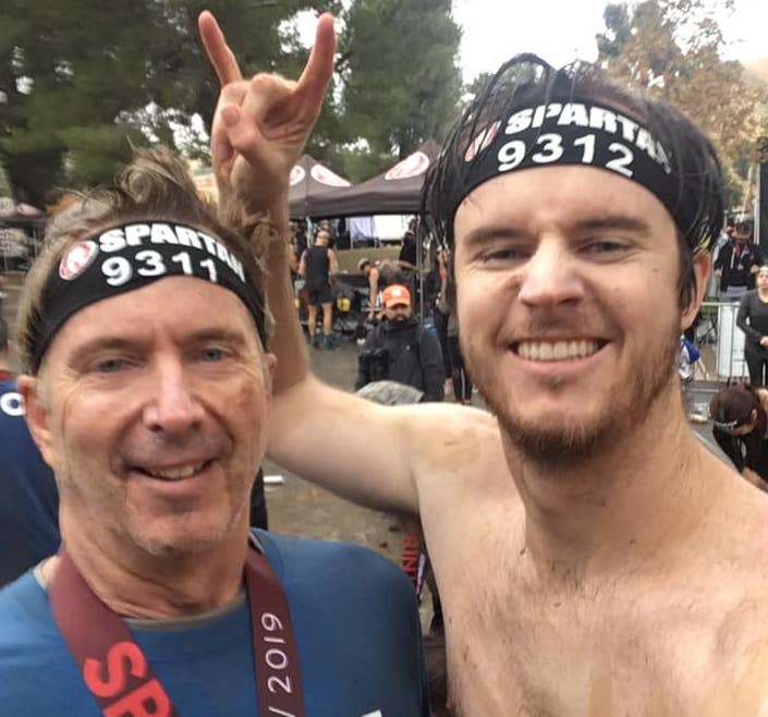 My son and I at the Optimize Coach Spartan Race